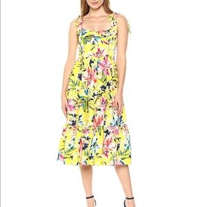 Eliza J Midi Dress with Bow Ties